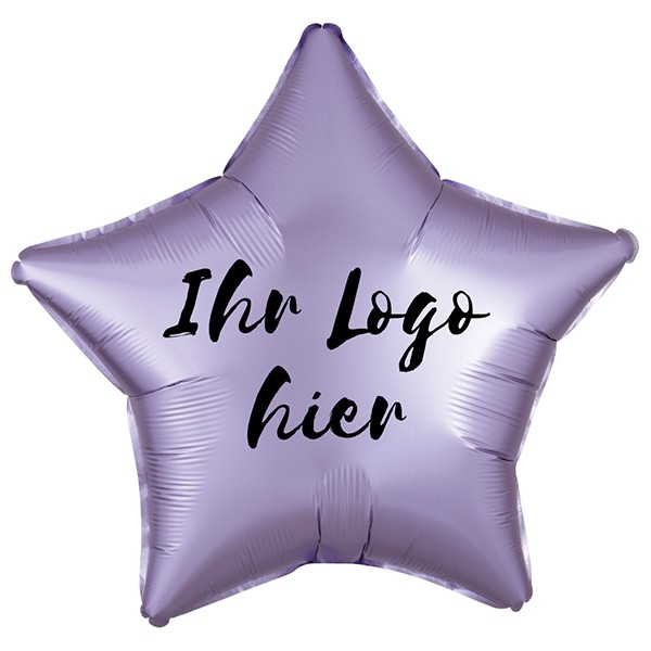 Folien-Werbeballon Stern Satin Luxe Pastel Lilac 50cm/20" 1-Seitig bedruckt