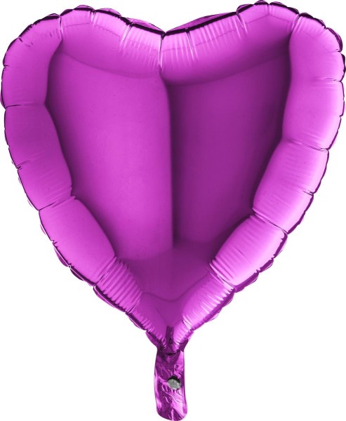 Grabo Folienballon Heart Purple 45cm/18" (unverpackt)