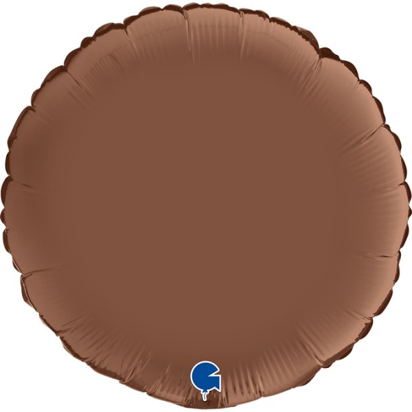 Grabo Folienballon Rund Satin Chocolate 45cm/18" (unverpackt)