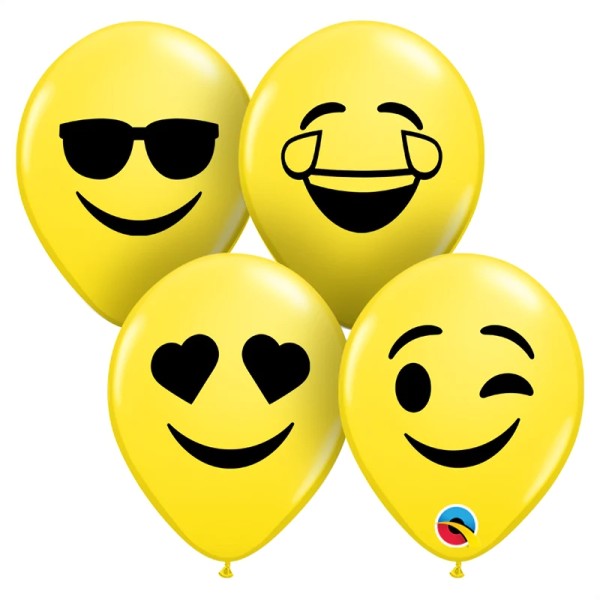 Qualatex Latexballon Yellow Smiley Faces 13cm/5" 100 Stück
