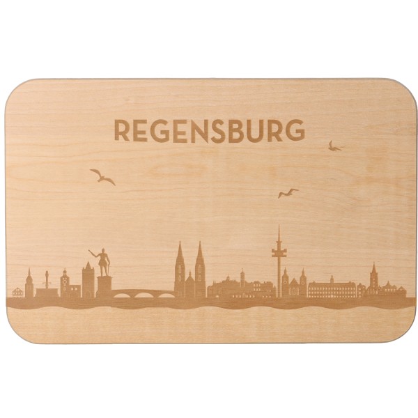 Goodtimes Frühstücksbrett Skyline Regensburg 23cm x 15cm x 1cm