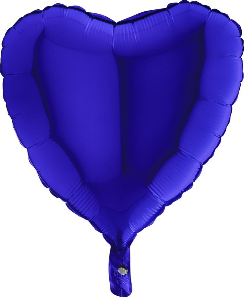 Grabo Folienballon Heart Blue Capri 45cm/18" (unverpackt)