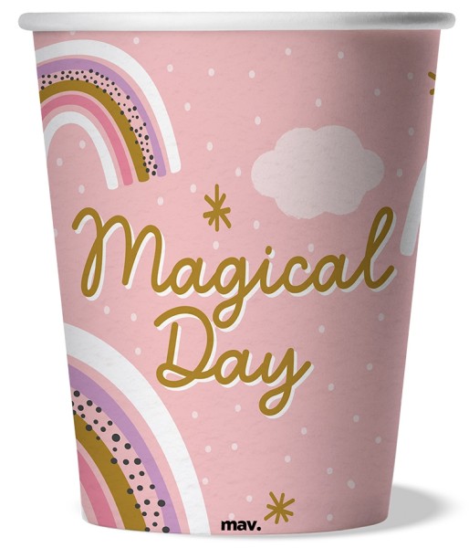 Maverick Pappbecher "Magical Day" 250ml, 8 Stück