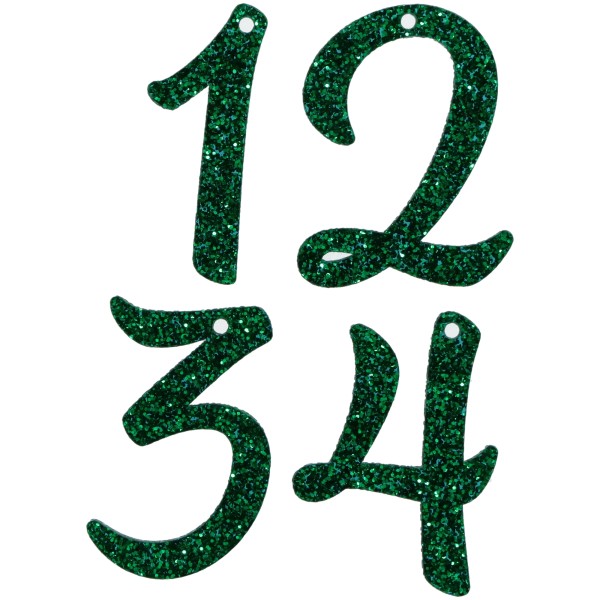 Goodtimes Adventskranz Anhänger Zahlen 1-4 Acryl Grün 5,5cm