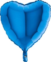 Grabo Folienballon Heart Blue 45cm/18" (unverpackt)  Grabo Folienballon Heart Blue 45cm/18" (unverpackt)