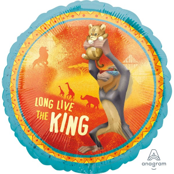 Anagram Folienballon Disney König der Löwen "Long Live the King" 43cm/17"