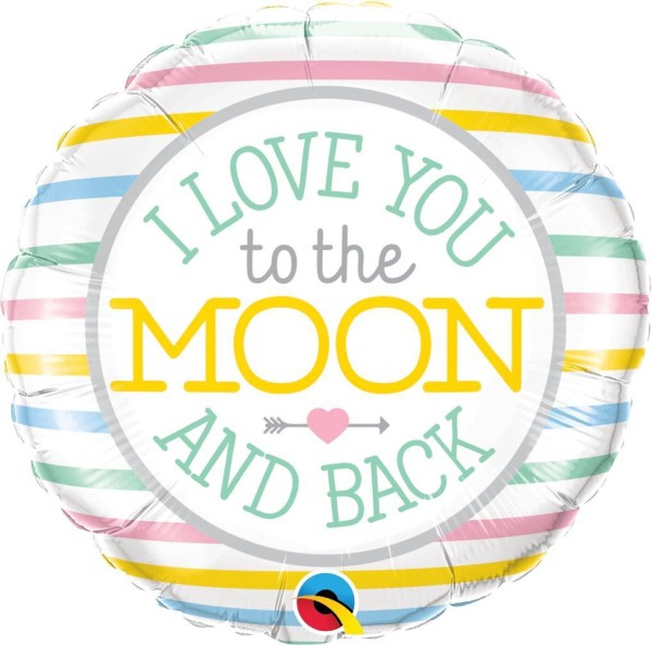 Qualatex Folienballon I Love you to the Moon 45cm/18" (unverpackt)