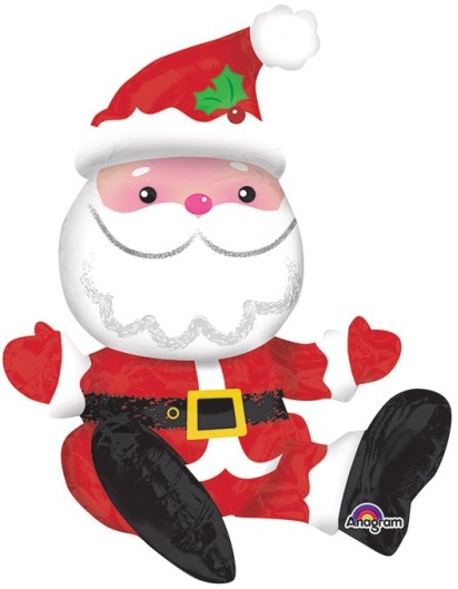 Anagram Folienballon Shape Sitting Santa 53cm/21"