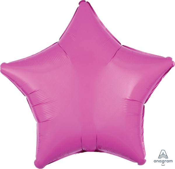 Anagram Folienballon Stern Bright Bubble Gum Pink 50cm/20" (unverpackt)