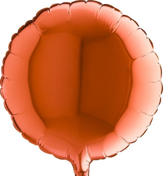 Grabo Folienballon Rund Orange 23cm/9" (unverpackt)