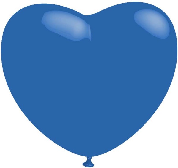BWS Latexballon Pastel Blau Heart 43cm/17" 100 Stück
