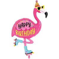 Betallic Folienballon XXL Flamingo Birthday 105cm/42"  Betallic Folienballon XXL Flamingo Birthday 105cm/42"