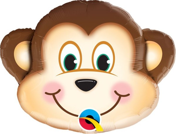 Qualatex Folienballon Mischievous Monkey 35cm/14" (unverpackt)