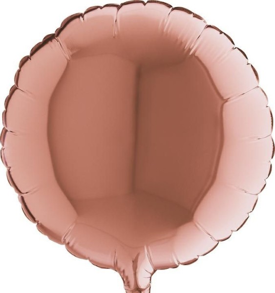 Grabo Folienballon Rund Roségold 23cm/9" (unverpackt)