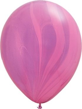 Qualatex Latexballon Pink Violet Rainbow SuperAgate 28cm/11" 25 Stück
