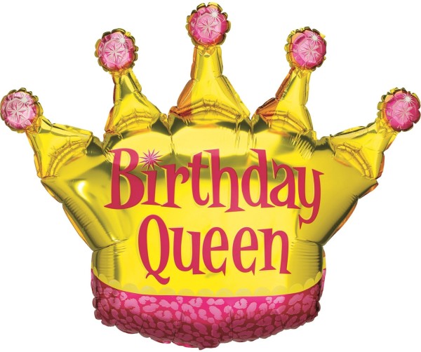 Betallic Folienballon Birthday Queen 90cm/36"