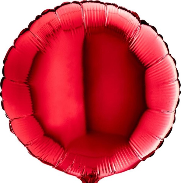 Grabo Folienballon Rund Rot 45cm/18" (unverpackt)