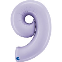 Grabo Folienballon Zahl 9 Satin Lilac 100cm/40"  Grabo Folienballon Zahl 9 Satin Lilac 100cm/40"