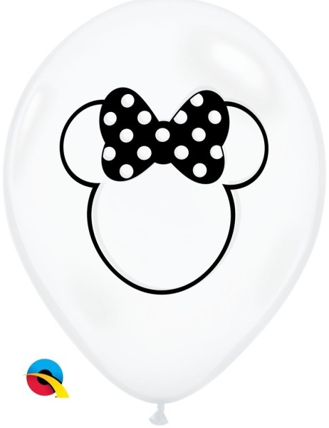 Qualatex Latexballon Minnie Mouse Silhouette 28cm/11" 25 Stück