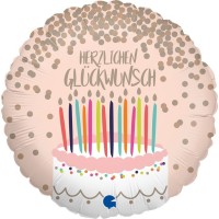 Grabo Folienballon Birthday Kuchen 45cm/18"  Grabo Folienballon Birthday Kuchen 45cm/18"