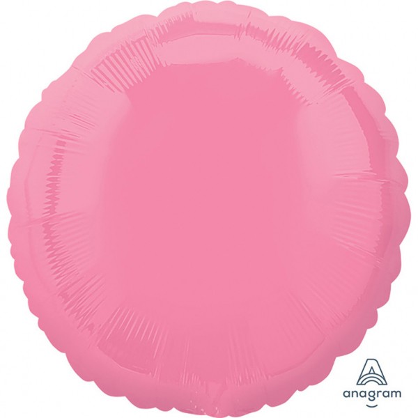 Anagram Folienballon Rund Bright Bubble Gum Pink 45cm/18" (unverpackt)