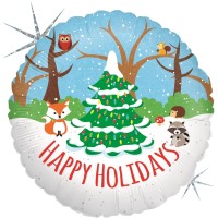Betallic Folienballon Woodland Holidays Glitter Holographic 45cm/18"  Betallic Folienballon Woodland Holidays Glitter Holographic 45cm/18"