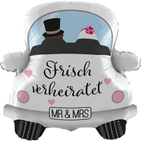 Betallic Folienballon Hochzeitsauto Frisch verheiratet 80cm/31"  Betallic Folienballon Hochzeitsauto Frisch verheiratet 80cm/31"