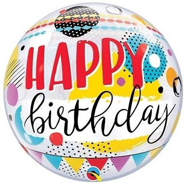 Qualatex Bubble Birthday Circles und Dots Patterns 55cm/22"