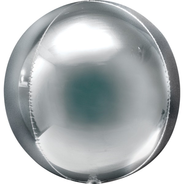 Anagram Folienballon Jumbo Orbz Silver 50cm/20" (unverpackt)