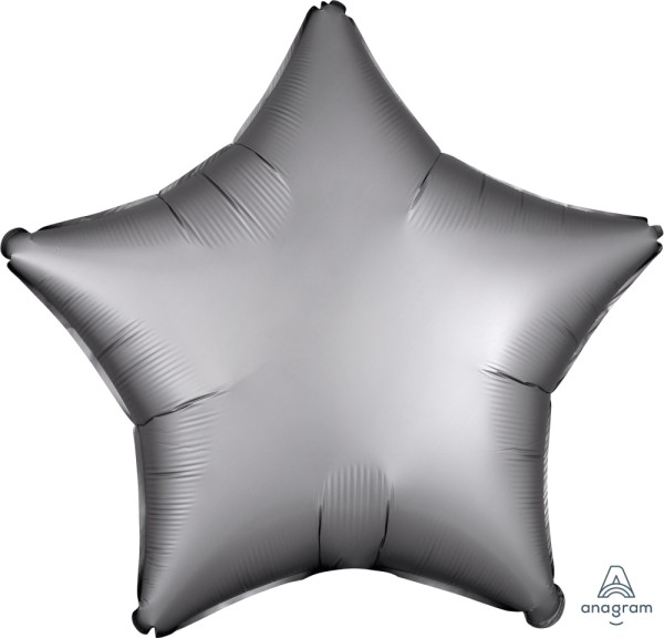 Anagram Folienballon Stern Satin Luxe Platinum 50cm/20" (unverpackt)