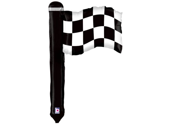 Betallic Folienballon Checkered Flag 35cm/14" (unverpackt)