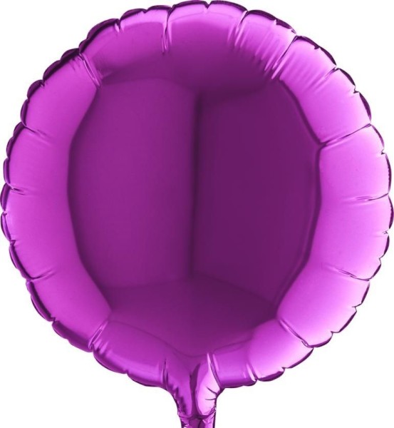 Grabo Folienballon Rund Purple 23cm/9" (unverpackt)