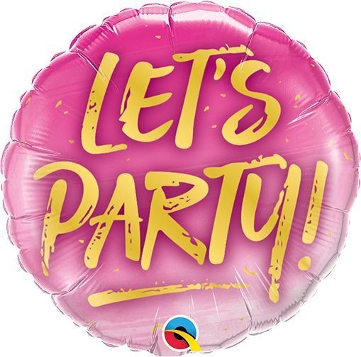 Qualatex Folienballon Let's Party! 23cm/9" (unverpackt)