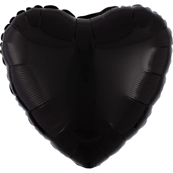 Anagram Folienballon Herz Black 45cm/18" (unverpackt)