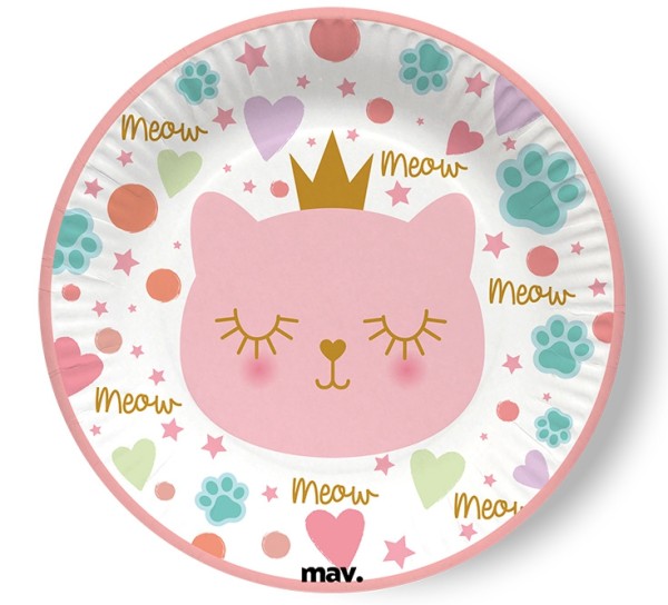 Maverick Pappteller klein Cat Princess 18cm, 8 Stück