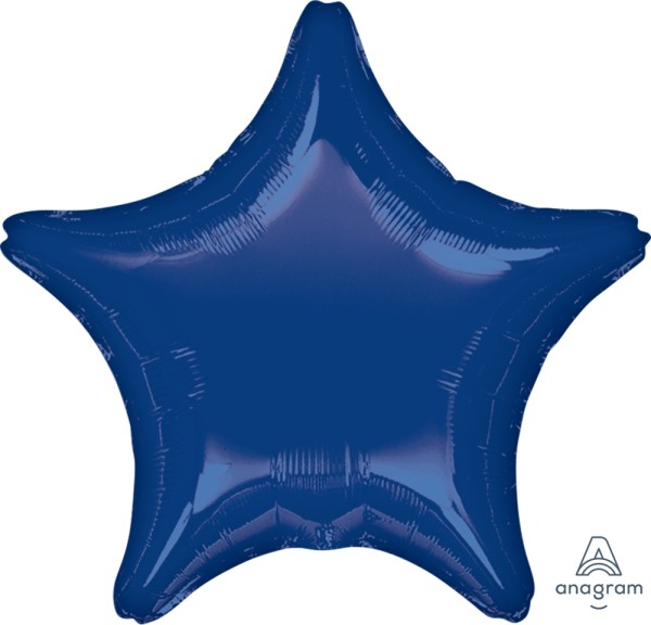 Anagram Folienballon Stern Navy Blue 50cm/ 20" (unverpackt)
