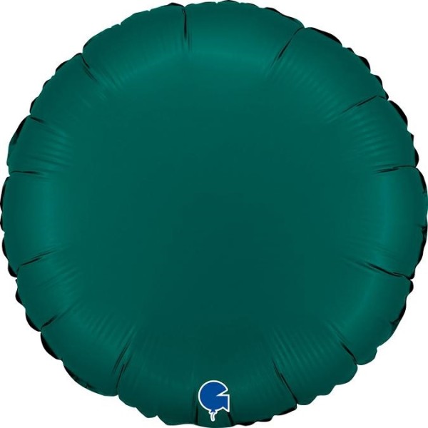 Grabo Folienballon Rund Satin Emerald Green 45cm/18" (unverpackt)