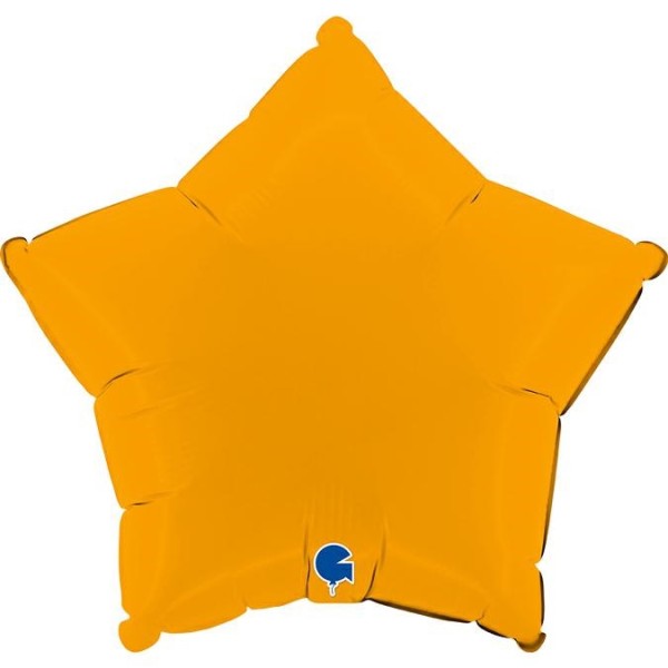 Grabo Folienballon Star Matte Mustard 45cm/18" (unverpackt)
