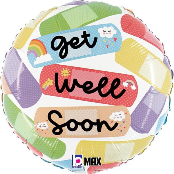 Betallic Folienballon Cheerful Get Well Bandaid 45cm/18''