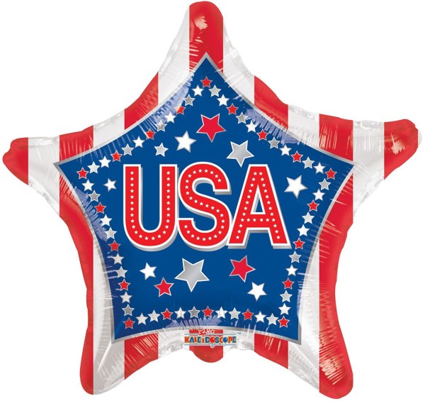 Kaleidoscope Folienballon USA Stars & Stripes K-Light 43cm/17" (unverpackt)