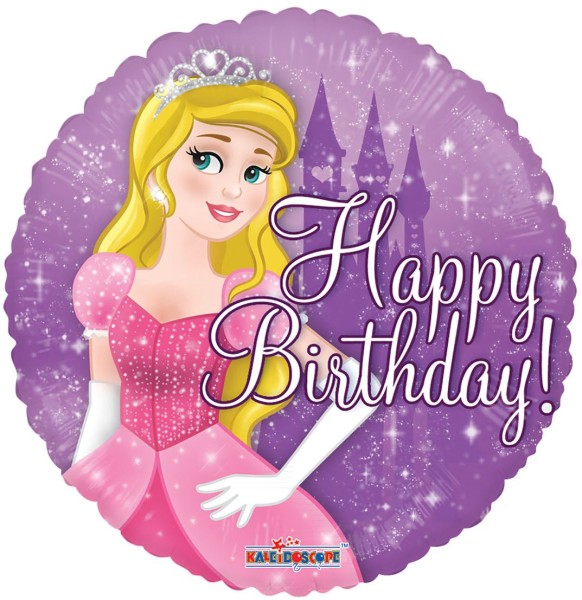 Kaleidoscope Folienballon Birthday Princess 45cm/18"