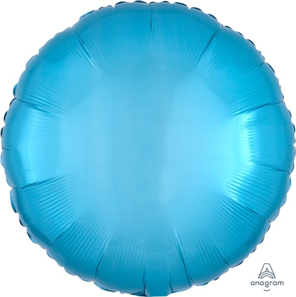 Anagram Folienballon Rund Caribbean Blue 45cm/18" (unverpackt)