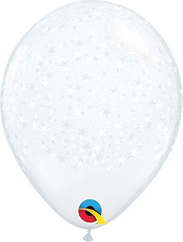 Qualatex Latexballon Stars Diamond Clear 13cm/5" 100 Stück