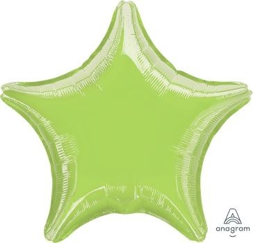 Anagram Folienballon Stern Metallic Lime Green 50cm/20" (unverpackt)