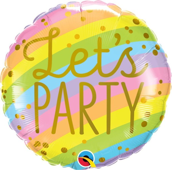 Qualatex Folienballon "Let's Party" 45cm/18"