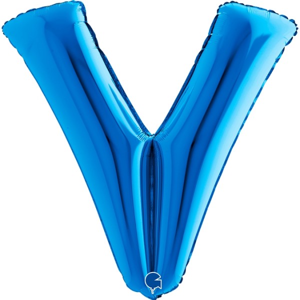 Grabo Folienballon Buchstabe V Blue 100cm/40"