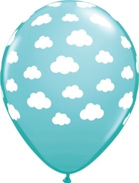 Qualatex Latexballon Clouds Caribbean Blue 28cm/11" 25 Stück