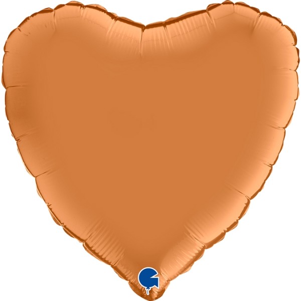 Grabo Folienballon Heart Satin Caramel 45cm/18" (unverpackt)