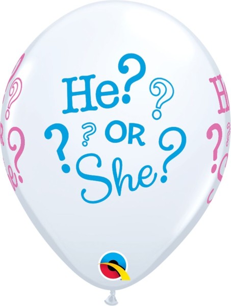 Qualatex Latexballon HE? OR SHE? 28cm/11" 25 Stück