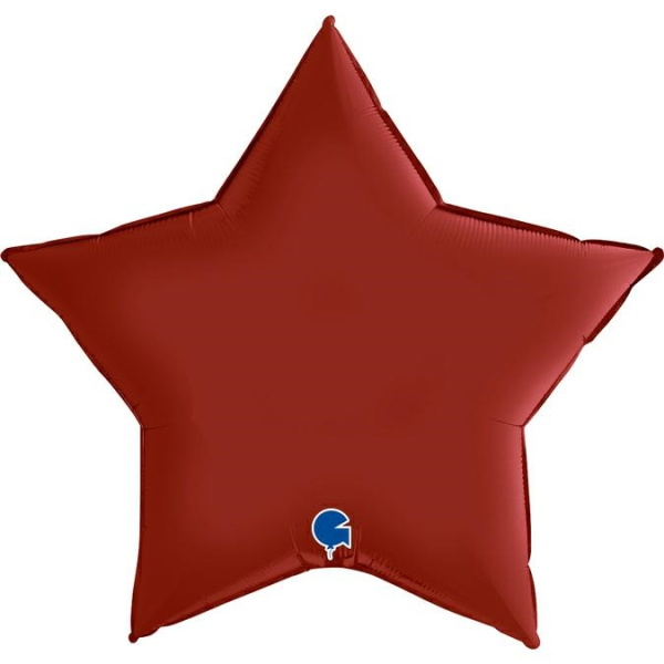 Grabo Folienballon Star Satin Rubin Red 90cm/36"